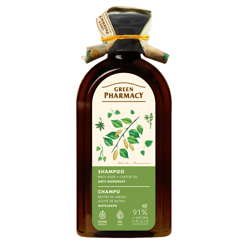 Green Pharmacy Szampon Przeciwłupieżowy Dziegieciem Brzozowym i Cynkiem 350ml