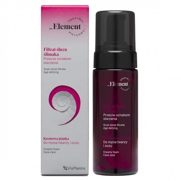 Vis Plantis Element Snail Slime Filtrate Creamy Foam Cleanser for Face and Eyes 170 ml