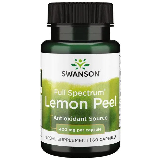 Swanson Lemon Peel 400mg for Antioxidant Support 60 Capsules