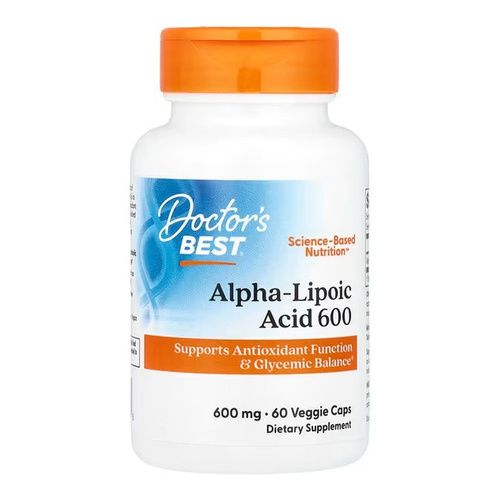Doctor's Best Kwas alfa-liponowy, 600mg Kapsułki 60 kapsułek