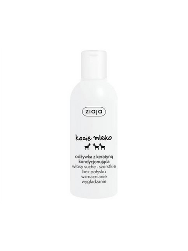 Ziaja Goat's Milk Strengthening Hair Conditioner with Keratin for Damaged Dry Rough and Dull Hair 200ml