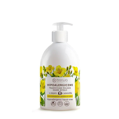 Barwa Hypoallergenic Gray Liquid Soap with Evening Primrose for Delicate Skin 500ml