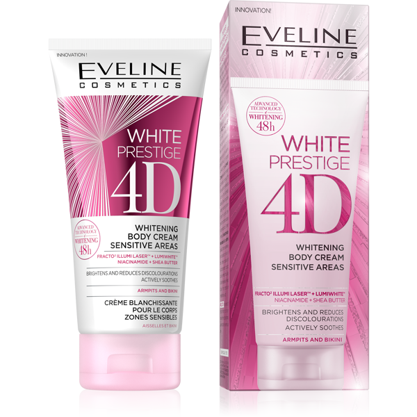 Eveline White Prestige 4D Wybielający Krem do Ciała do Miejsc Wrażliwych 100ml
