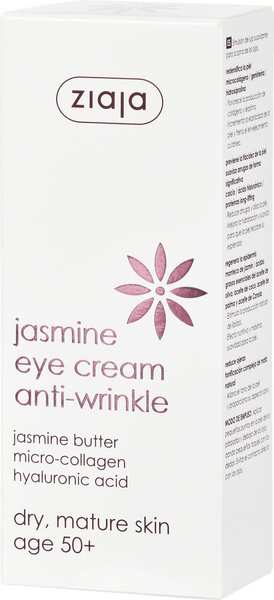Ziaja Jasmine Eye and Eyelid Cream Against Wrinkles 50+ for Mature Skin 15ml