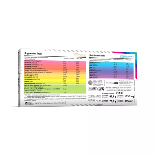 Olimp Vita-Min Multiple Sport 40+ Witaminy dla Aktywnych po 40 Roku Życia 60 Kapsułek