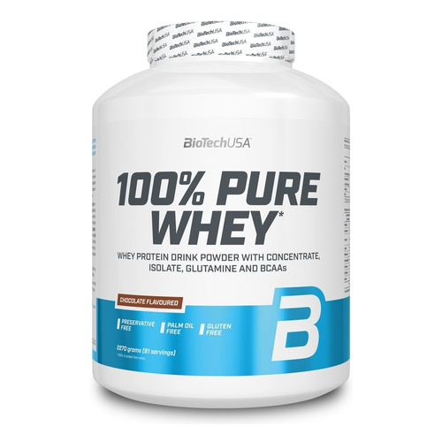 BioTechUSA 100% Pure Whey Orzech Laskowy Na Wzrost i Utrzymanie Masy Mięśniowej 2270g
