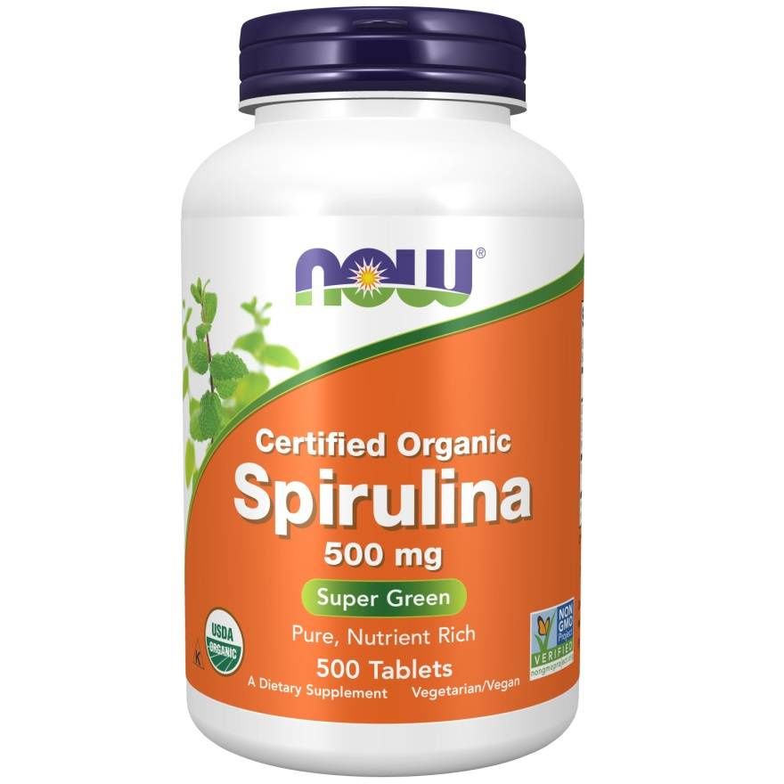 Now Foods Spirulina 500mg Supports Circulatory System Immune System & Detoxification 500 Tablets