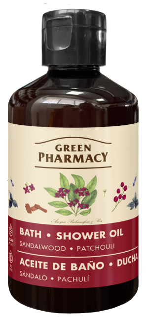 Green Pharmacy Moisturizing Bath and Shower Oil Sandalwood and Patchouli 250ml