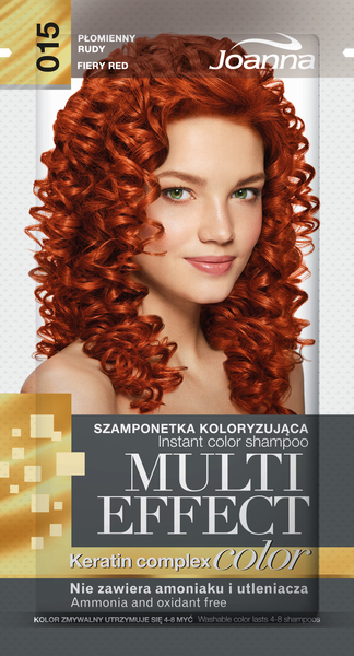 Joanna Multi Effect Szamponetka Koloryzująca 015 Płomienny Rudy 35g