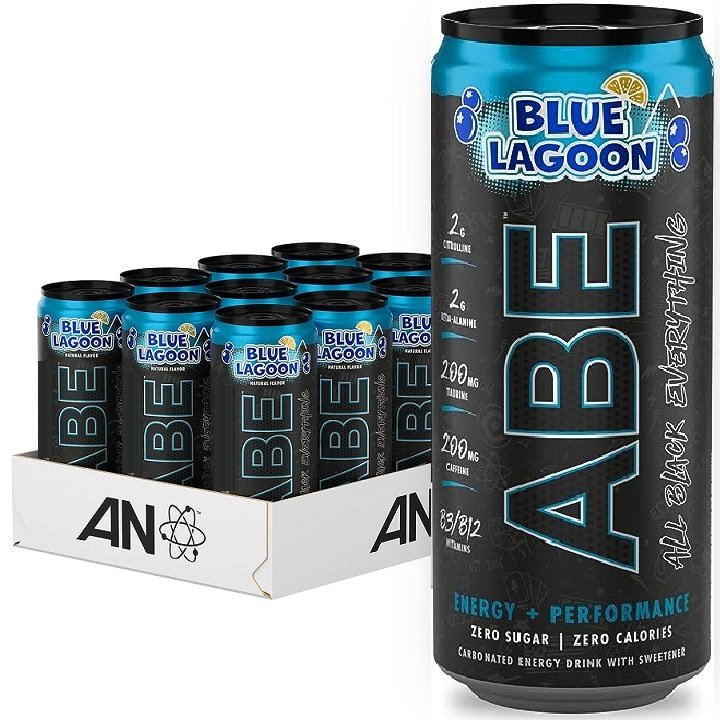 Applied Nutrition ABE Energy + Performance Pre-Workout Energy Drink Can Blue Lagoon 12 x 330 ml