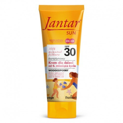 Jantar Sun Bursztynowy Wodoodporny Krem z Filtrem Mineralnym SPF 30 dla Dzieci 50ml
