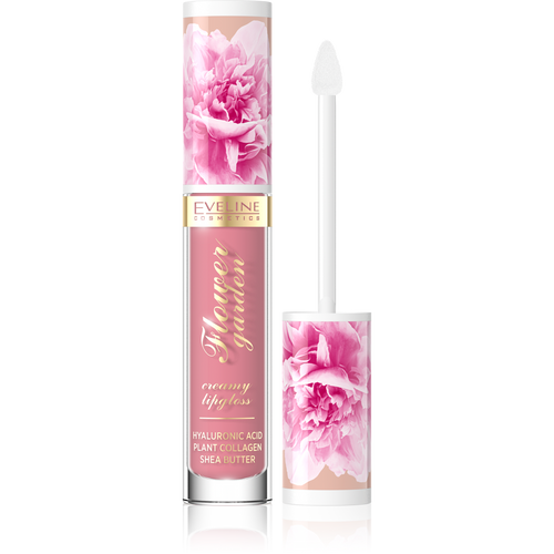 Eveline Flower Garden Kremowy Błyszczyk do Ust Nr 1 Vegan 4.5ml