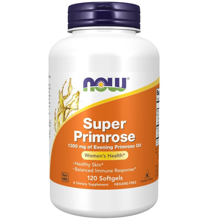 Now Foods Super Primrose 1300mg Evening Primrose Oil for Women's Health 120 Softgels