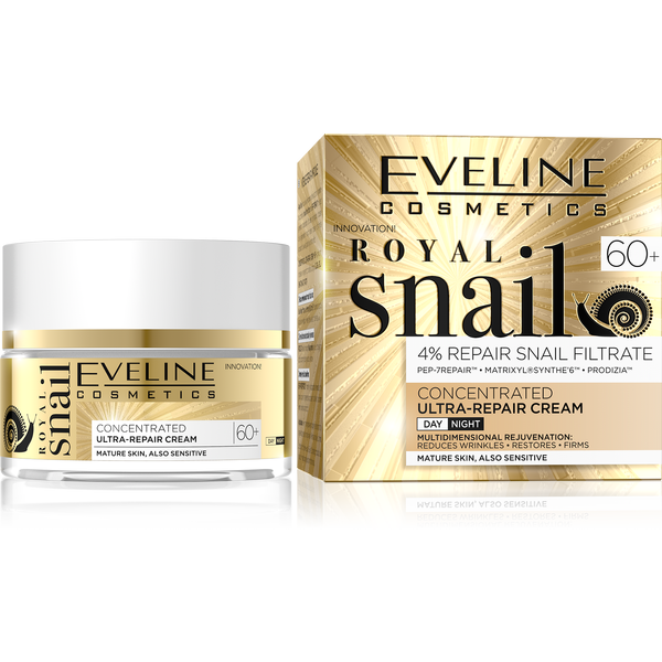 Eveline Royal Snail Concentrated Day and Night Repair Cream 60+ for Mature Skin 50ml