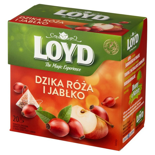 Loyd The Magic Experience Aromatyzowana Herbata Ziołowo-Owocowa z Dziką Różą i Jabłkiem 20x2g