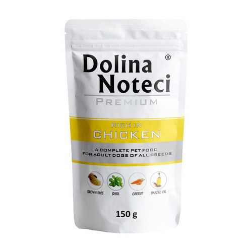 Dolina Noteci Premium Wet Food with Chicken for Adult Dogs of All Breeds 150g