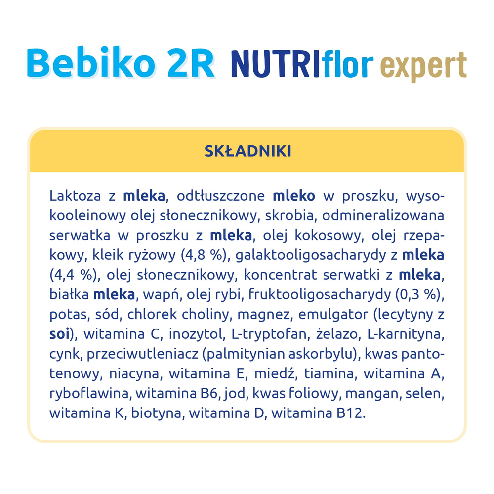 Bebiko 2R NutriFlor Expert Mleko Następne z Kleikiem Ryżowym dla Niemowląt powyżej 6. Miesiąca Życia 600g