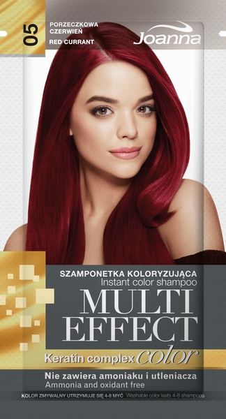 Joanna Multi Effect Szamponetka Koloryzująca 05 Porzeczkowa Czerwień 35g