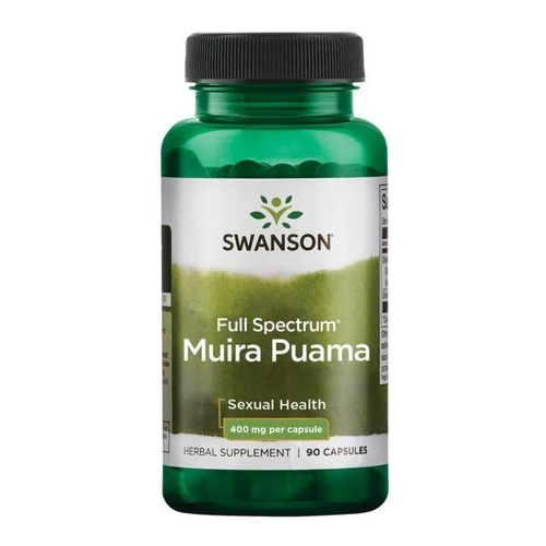 Swanson Full Spectrum Muira Puama 400mg na Wsparcie Witalności 90 Kapsułek