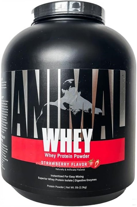 Animal Animal Whey Odżywka Białkowa o Smaku Truskawkowym Na Budowę Masy Mięśniowej 2300g