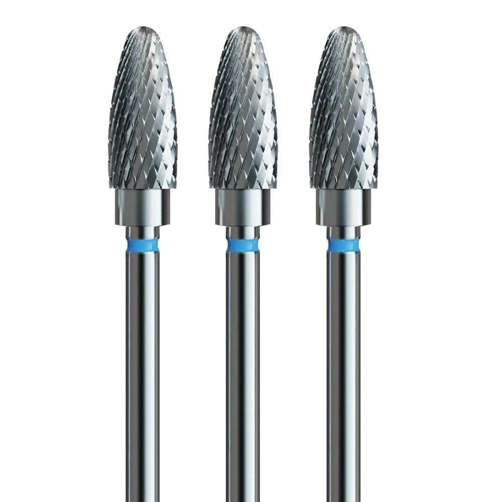IQ Nails 5in1 Carbide Nail Drill Bit Cone Cross Cut 6mm 3pcs Set