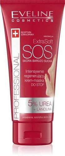 Eveline Extra Soft SOS Intensywnie Regenerujący Krem Maska do Stóp z Mocznikiem 100ml