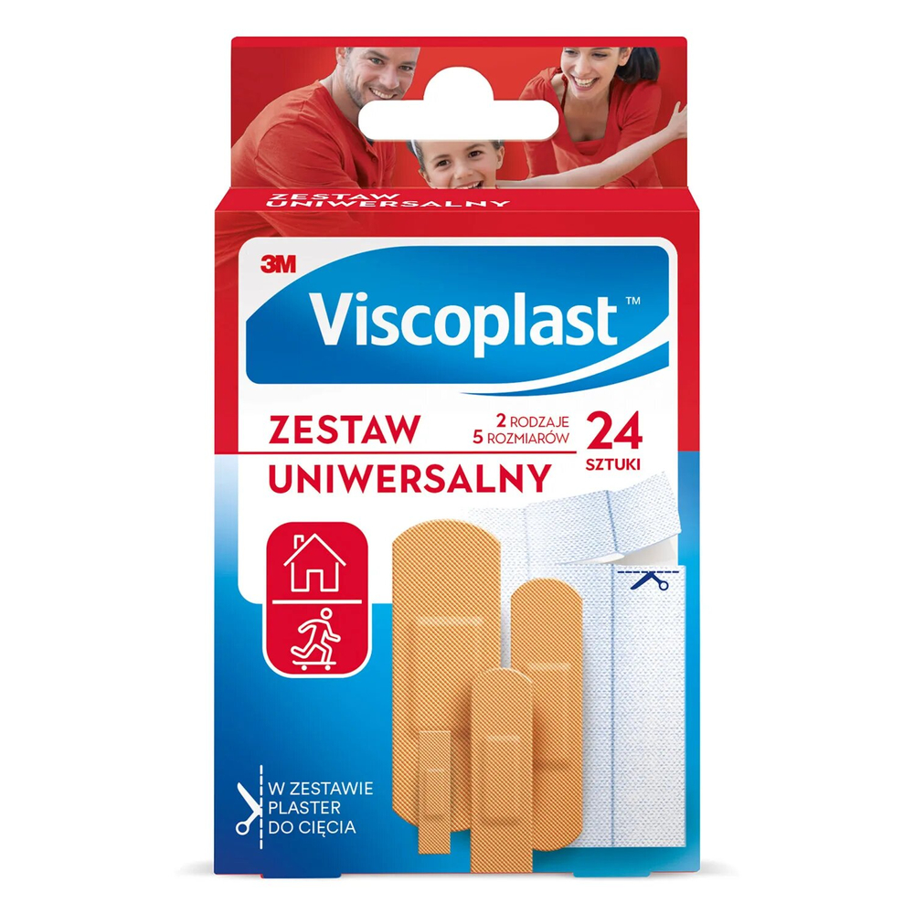 Viscoplast Universal Set of Plasters with Dressings, 24 Pieces