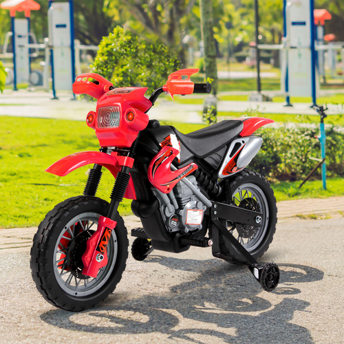 HOMCOM 6V Kids Child Electric Motorbike Ride on Motorcycle Scooter Children Toy Gift for 3-6 Years (Red)