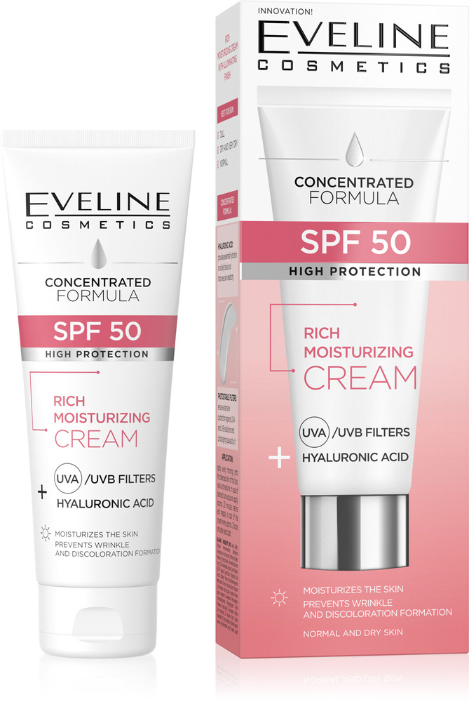 Eveline Concentrated Formula Rich Moisturizing Cream with SPF50 30ml
