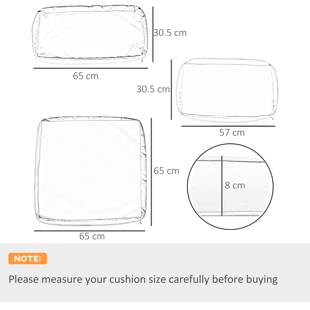 Outsunny Set of 14 Mixed Cushion Covers - Blue