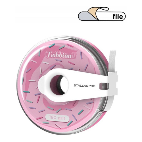 Staleks Pro Expert Disposable White Abrasive Tapein Plastic Case 180 Grit AT-180w 7m