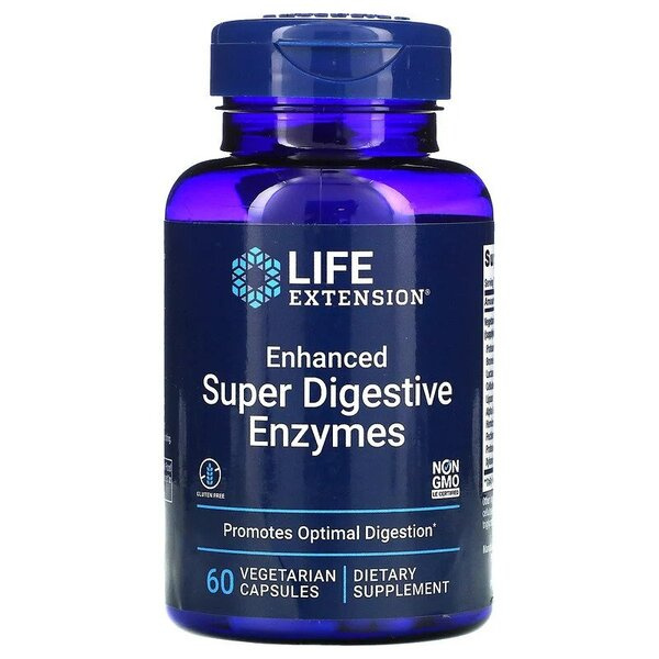Life Extension Enhanced Super Digestive Enzymes and Probiotics for Digestive Support 60 Capsules