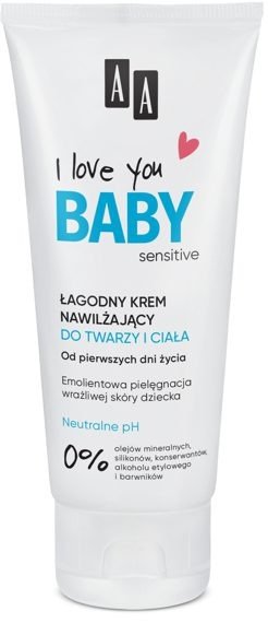 AA I Love You Baby Łagodny Krem Nawilżający do Twarzy i Ciała 75ml