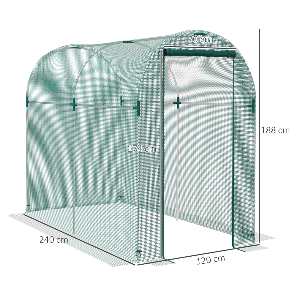 Outsunny 240 x 120cm Mini Polytunnel Greenhouse