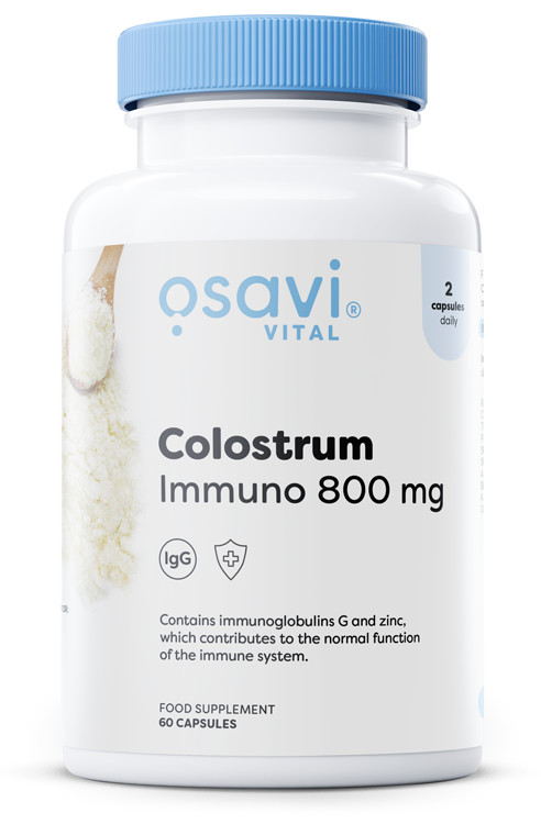 Osavi Colostrum Immuno 800mg Wspiera Układ Odpornościowy 60 Kapsułek