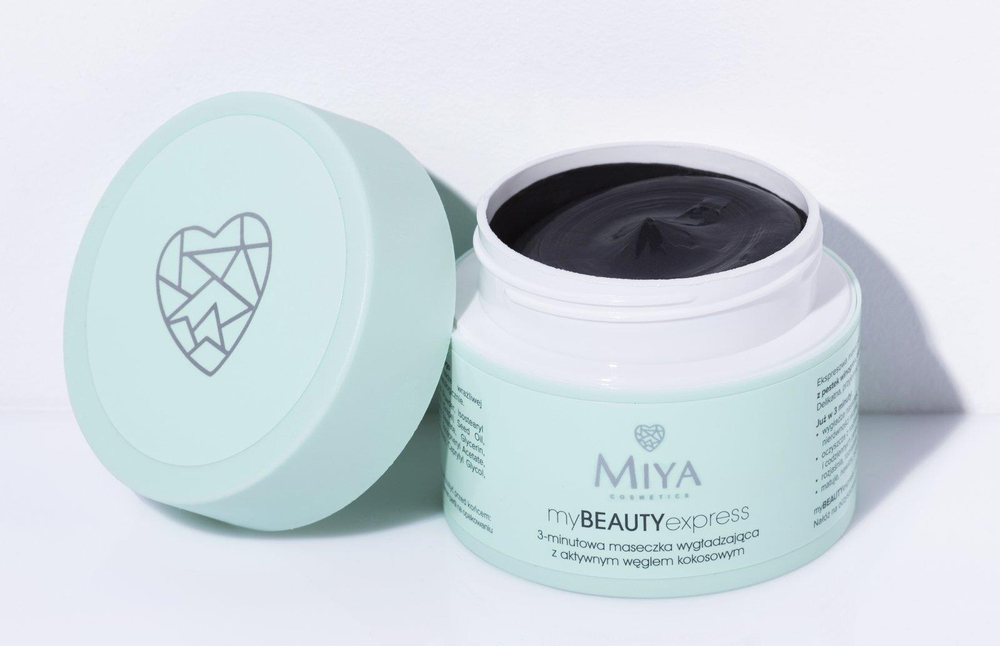 Miya My Beauty Express 3-Minutowa Wegańska Maseczka Wygladzająca z Aktywnym Węglem Kokosowym 50g