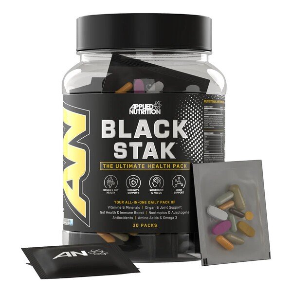 Applied Nutrition Black Stak Kompleksowy Zestaw Witamin na Zdrowie 30 Saszetek