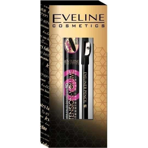 Eveleine Exclusive Edition Set Extension Volume Thickening Mascara 10ml Eyeliner Pencil 1 Piece