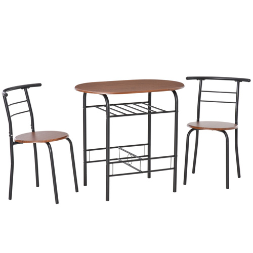 HOMCOM Three-Piece Compact Dining Set - Natural