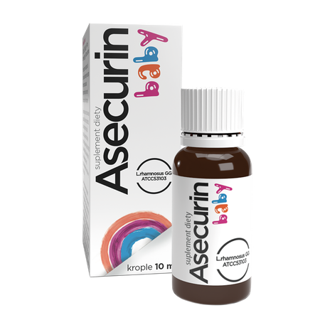 Asecurin Baby Krople na Uzupełnianie Mikroflory Jelit dla Niemowląt od 1 Dnia Życia 10ml