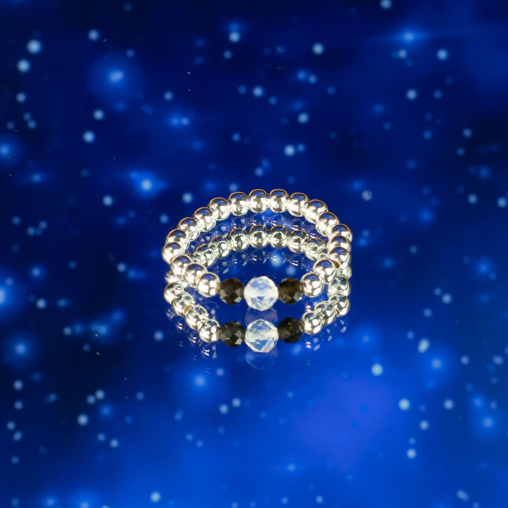 Nymph Spirit Gemstone Ring Set - Northern Lights