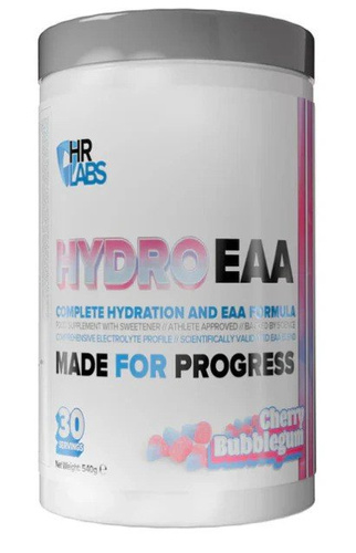 HR Labs HydroEAA Suplement EAA z Elektrolitami na Nawodnienie i Regenerację Wiśniowa Guma Balonowa 540g