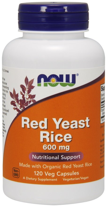 NOW Foods Czerwony Ryż Drożdżowy 600mg 120 Kapsułek