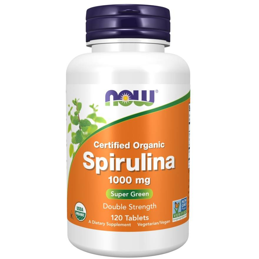 Now Foods Spirulina 1000mg Supports Circulatory System Immune & Detoxification 120 Tablets