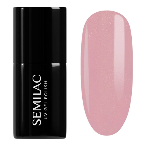 Semilac UV/LED Shimmer Stone Soak Off Hybrid Gel Nail Polish - 376 Shimmer Stone Pink Diamond 7ml