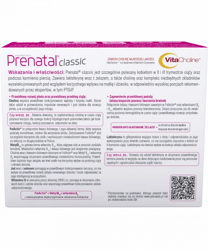 Prenatal Classic Lactoferrin for Pregnant Women 90 Tablets Best Before 31.03.26