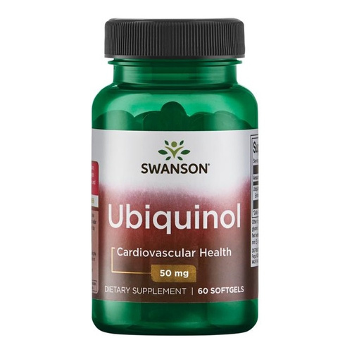 Swanson Ubiquinol 50mg Aktywny Koenzym Q10 na Energię Komórkową 60 Kapsułek