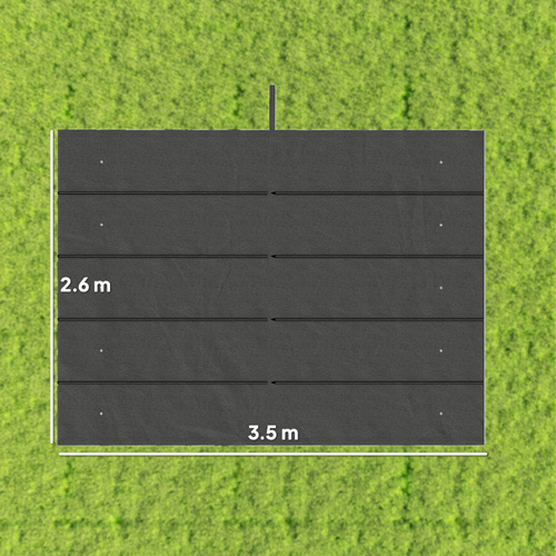 Outsunny Retractable Pergola Cover, 3.5 x 2.6 m Replacement Canopy Fabric for 4 x 3 m Frame, Roof Top Only, Dark Grey