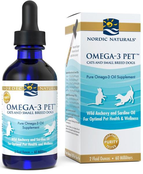 Nordic Naturals Omega-3 Pet Daily Dose of Omega-3 Acids for Dog and Cat Health 60ml