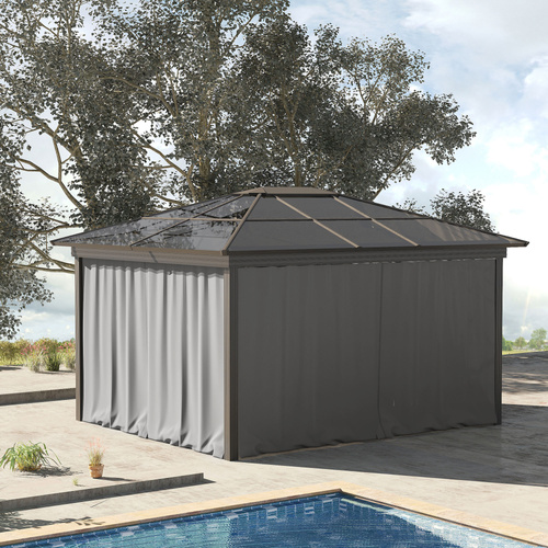 Outsunny Set of Four 3 x 3m Gazebo Replacement Walls - Light Grey